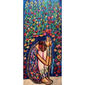 Shazly Khan, When we seek Allah, Allah definitely seeks us, 18 x 42 Inch, Acrylic on Canvas, Figurative Paintings, AC-SZK-166